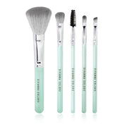 5 Pieces Makeup Brush Set soft bristles close up detail
